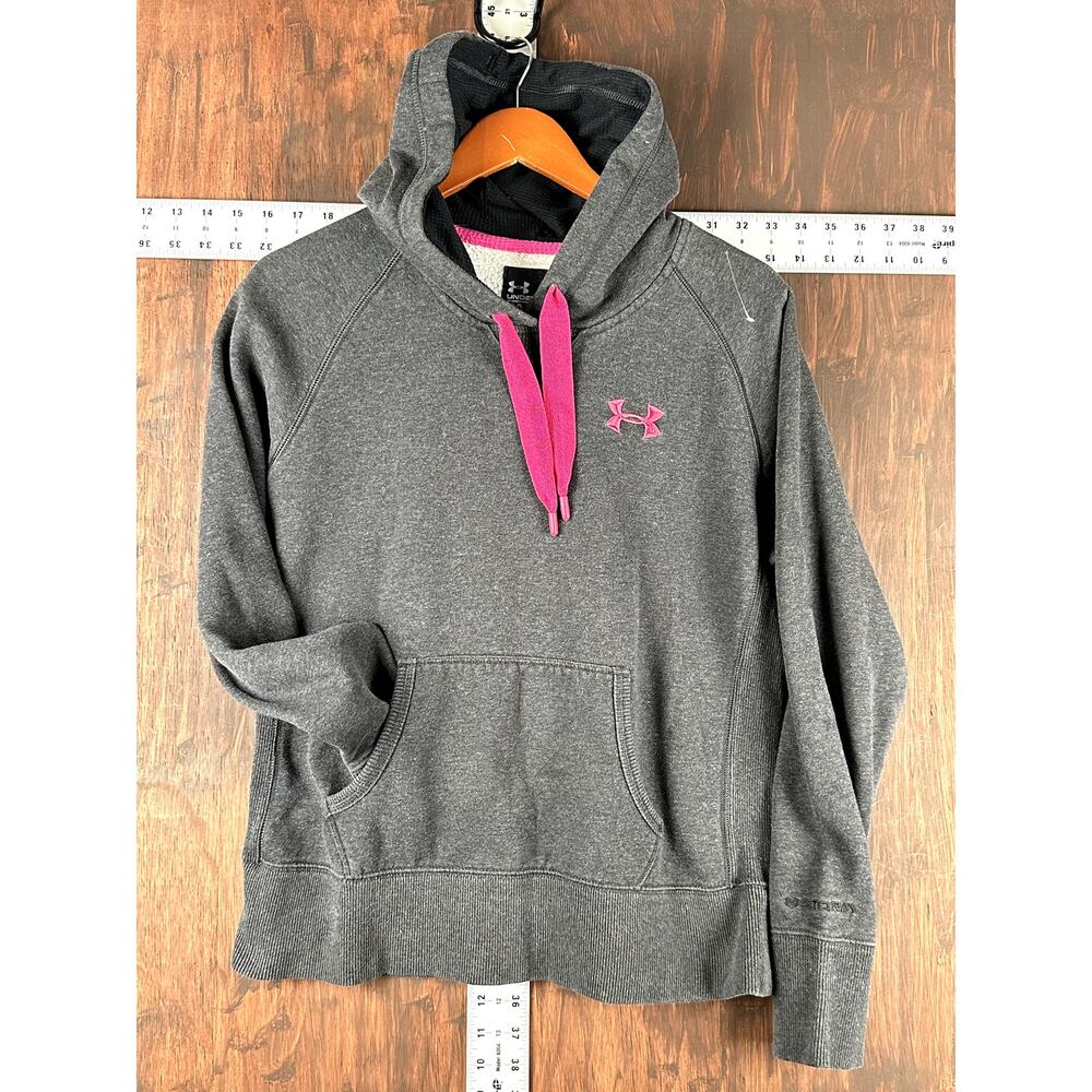 Under Armour UA Storm Fleece Loose Fit Hoodie Gray Pink Womens Medium NWOT‎ New